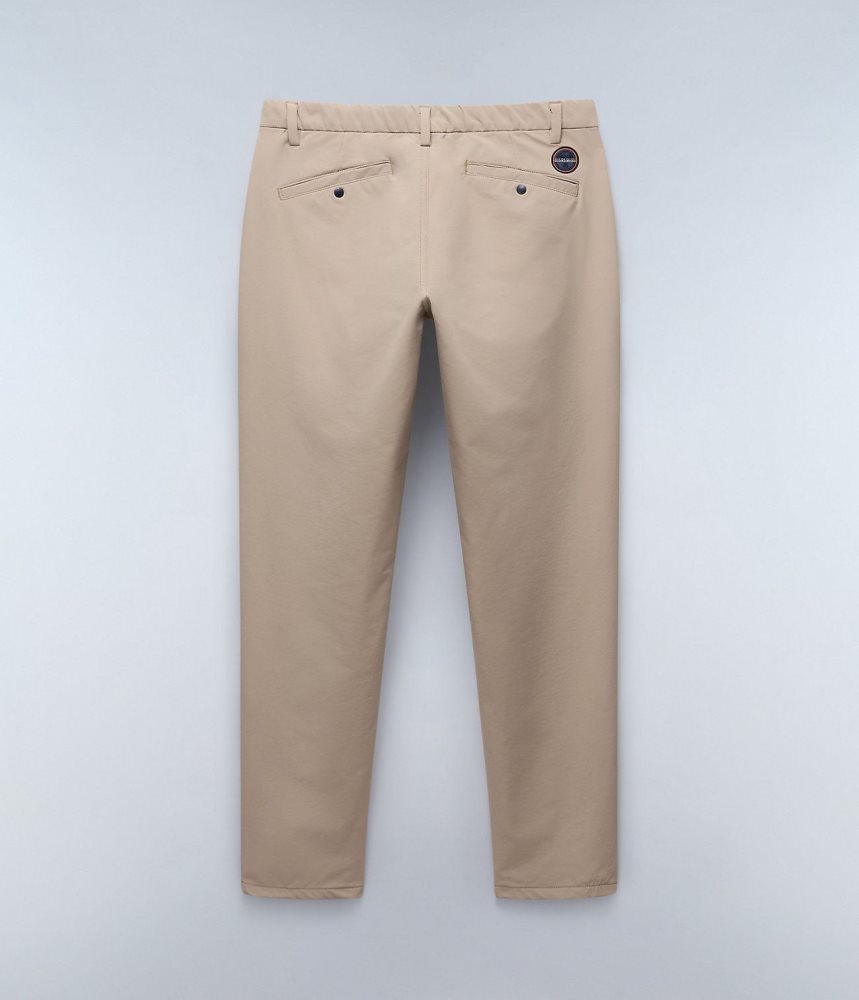 Pantaloni Chino Barbati Napapijri Dease Tech Winter Chino Trousers Bej | SUW607814