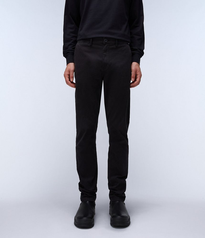 Pantaloni Chino Barbati Napapijri Puyo All-Seasons Chino Trousers Negrii | UIS640578