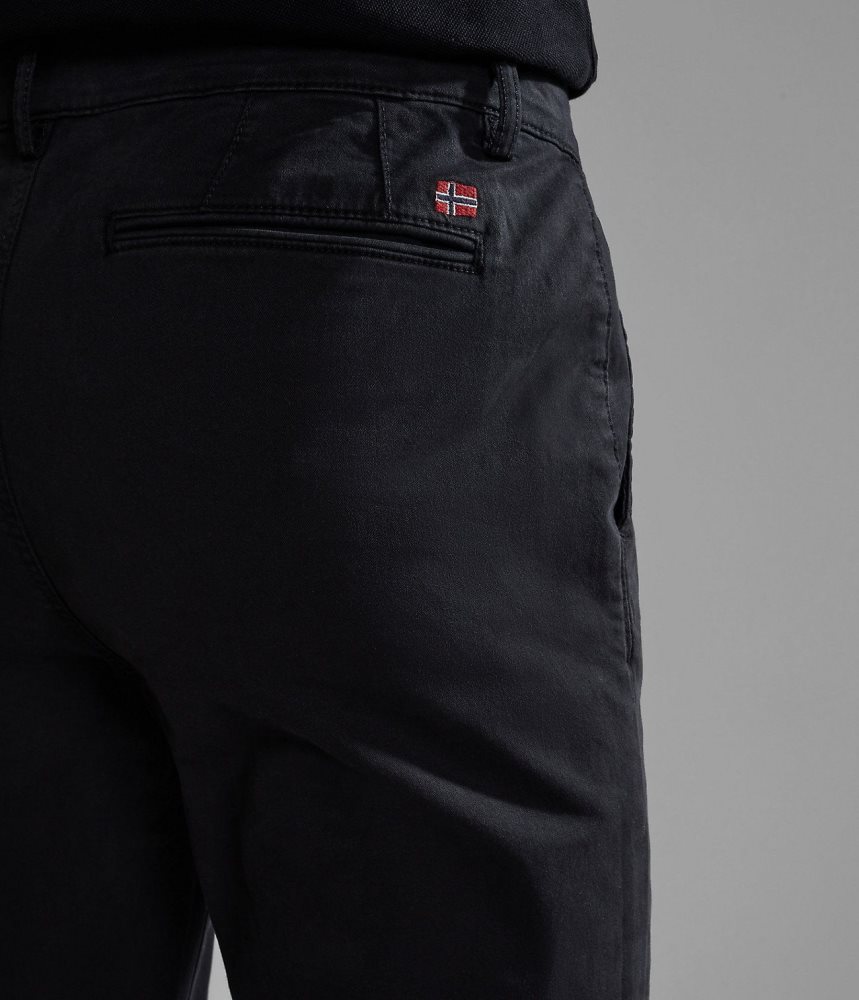 Pantaloni Chino Barbati Napapijri Puyo All-Seasons Chino Trousers Negrii | UIS640578