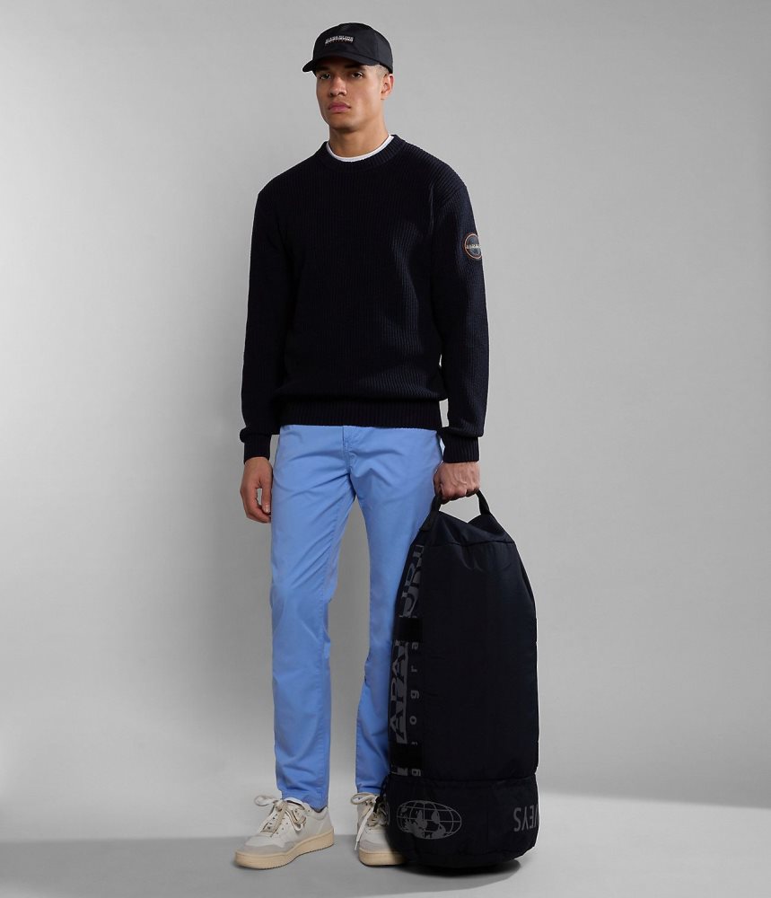 Pantaloni Chino Barbati Napapijri Puyo Summer Chino Trousers Albastri Flori | WFQ260981
