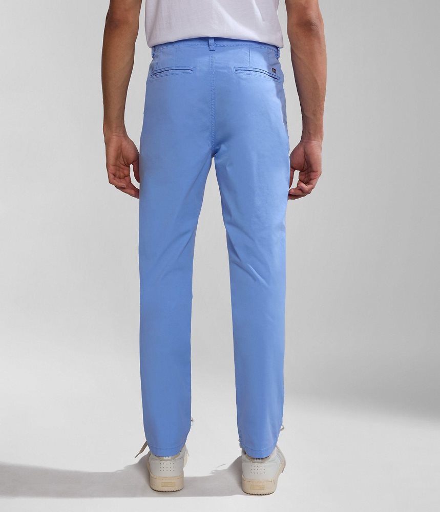 Pantaloni Chino Barbati Napapijri Puyo Summer Chino Trousers Albastri Flori | WFQ260981