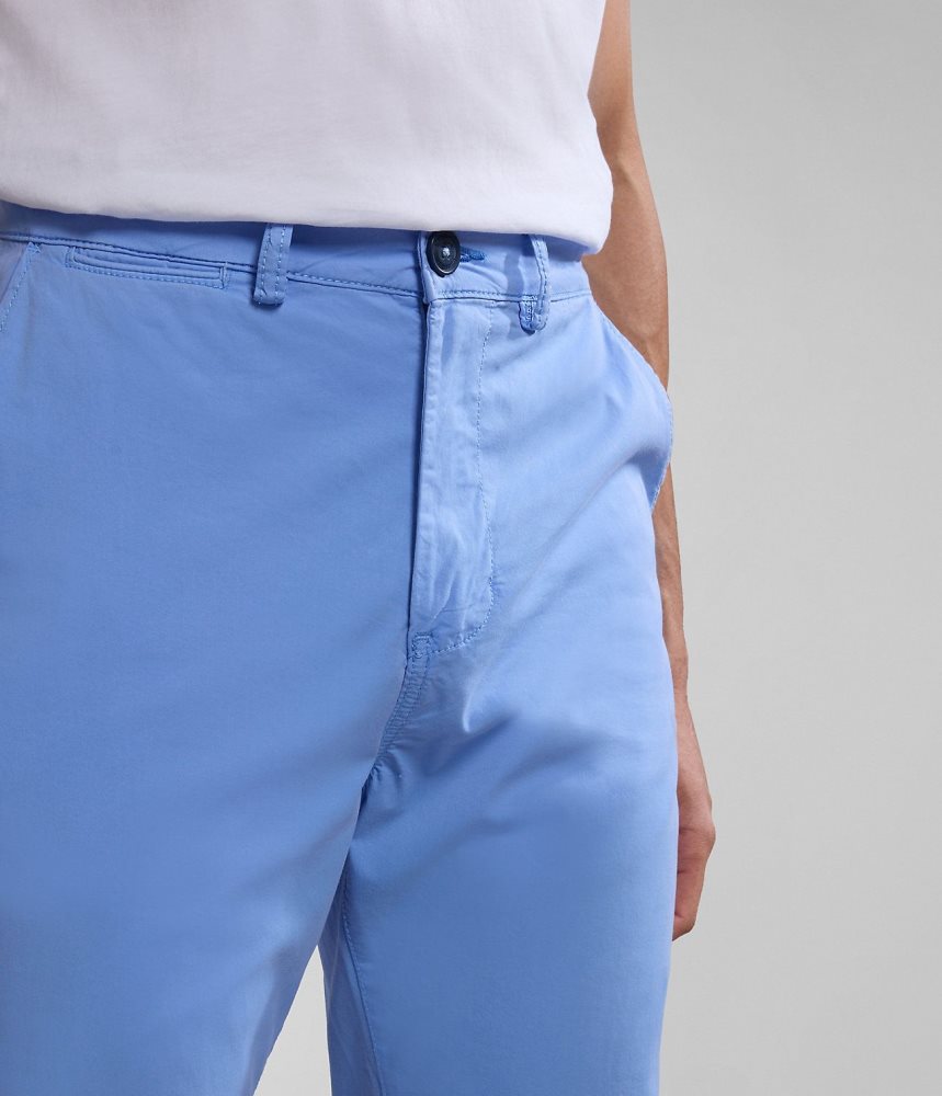 Pantaloni Chino Barbati Napapijri Puyo Summer Chino Trousers Albastri Flori | WFQ260981
