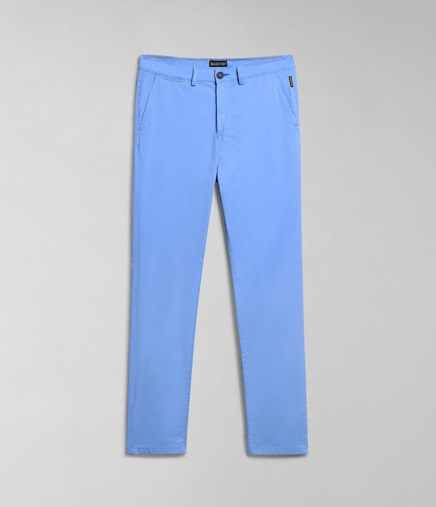 Pantaloni Chino Barbati Napapijri Puyo Summer Chino Trousers Albastri Flori | WFQ260981