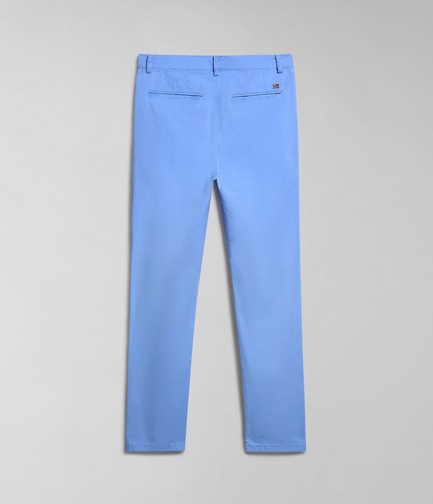Pantaloni Chino Barbati Napapijri Puyo Summer Chino Trousers Albastri Flori | WFQ260981