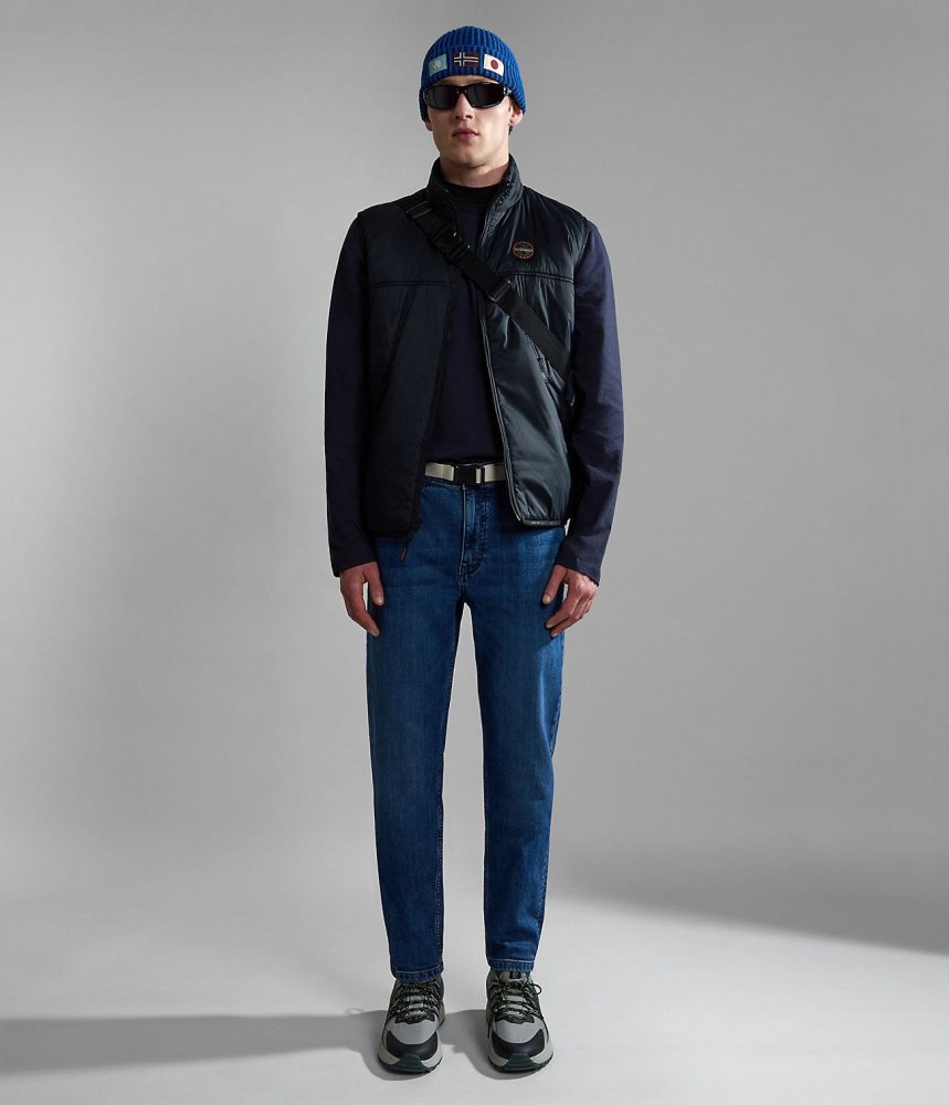 Pantaloni Chino Barbati Napapijri Solveig Denim Albastri | SVM468970