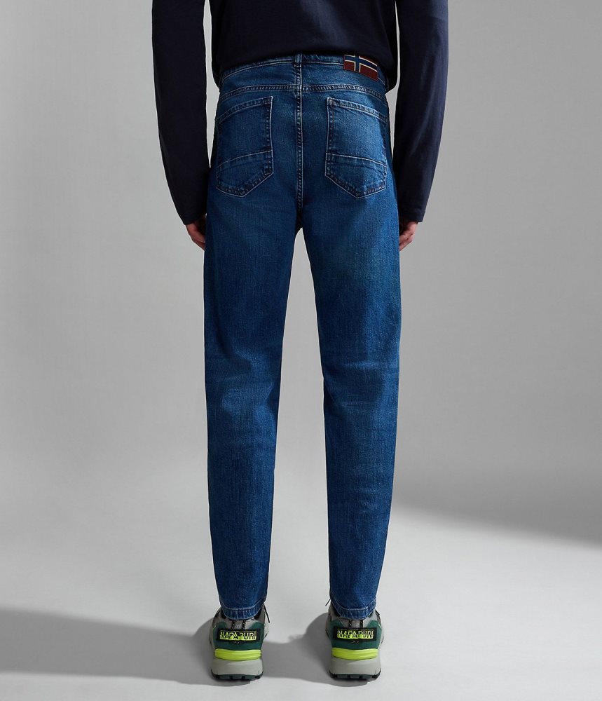 Pantaloni Chino Barbati Napapijri Solveig Denim Albastri | SVM468970