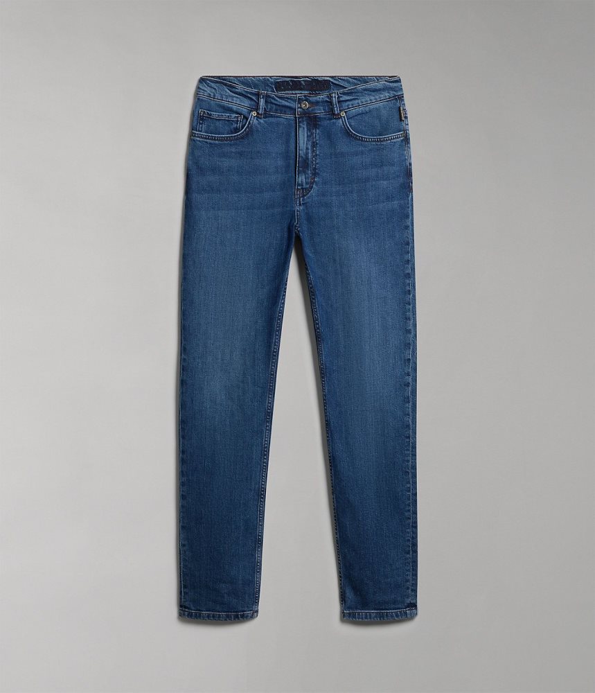 Pantaloni Chino Barbati Napapijri Solveig Denim Albastri | SVM468970