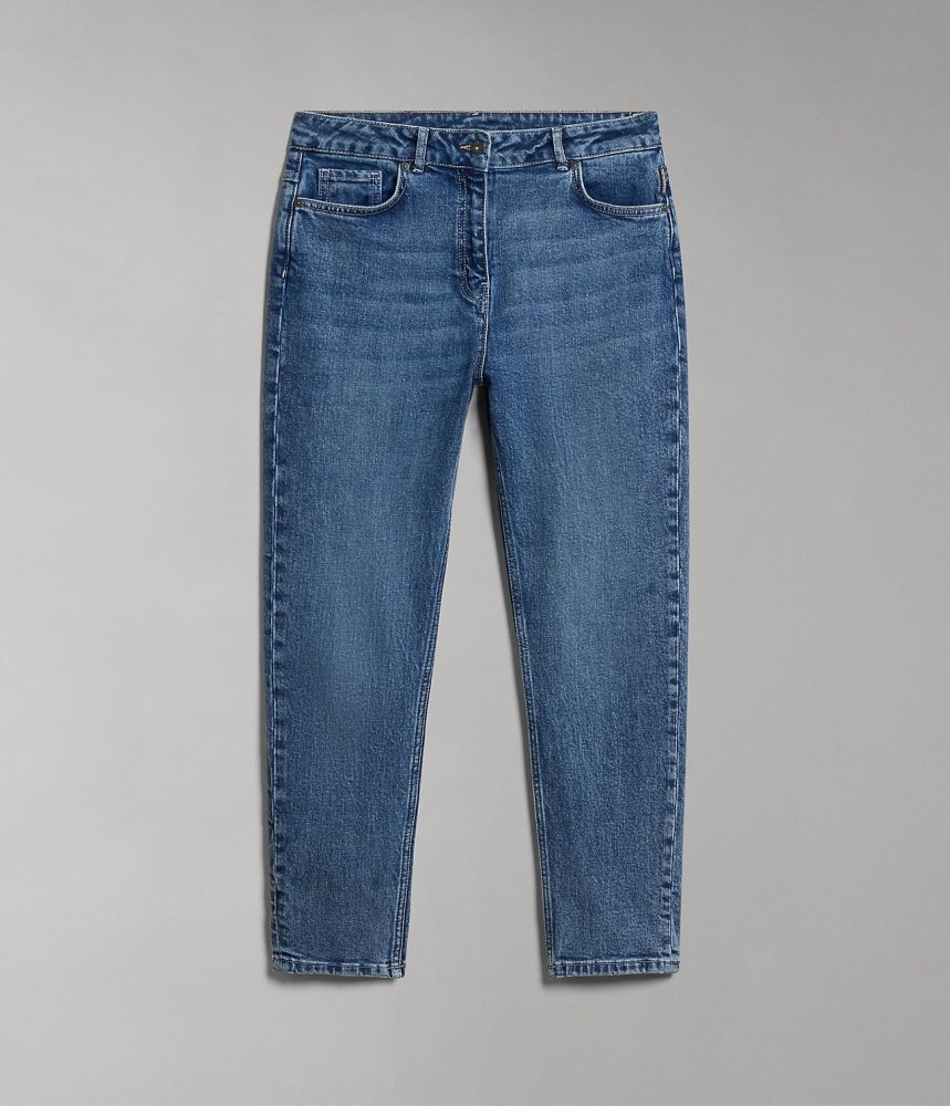 Pantaloni Chino Dama Napapijri Byrd Denim Albastri Deschis | AIE028679