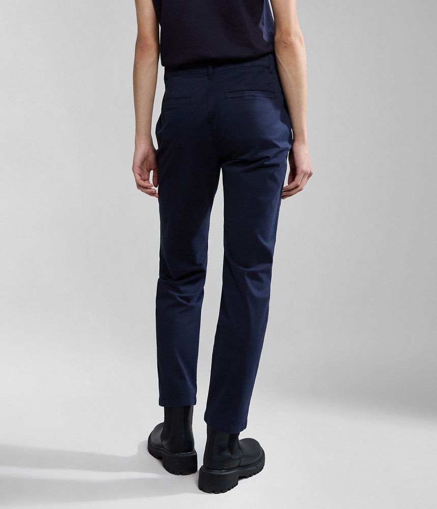 Pantaloni Chino Dama Napapijri Meridian Chino Trousers Albastri Inchis | XWH738965