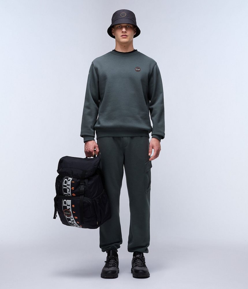 Pantaloni Jogger Barbati Napapijri Badge Cargo Joggers Verzi | VTM439602