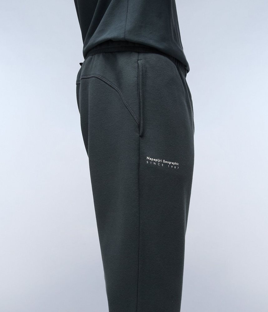 Pantaloni Jogger Barbati Napapijri Badge Cargo Joggers Verzi | VTM439602