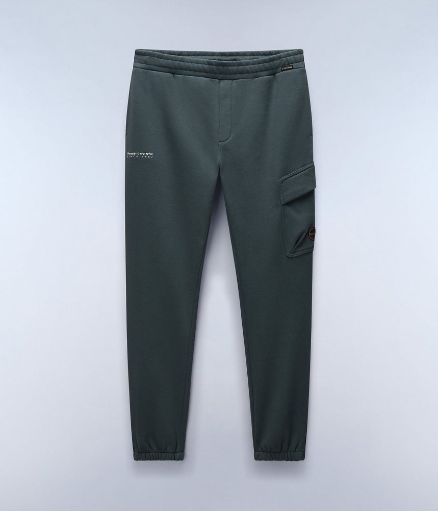 Pantaloni Jogger Barbati Napapijri Badge Cargo Joggers Verzi | VTM439602