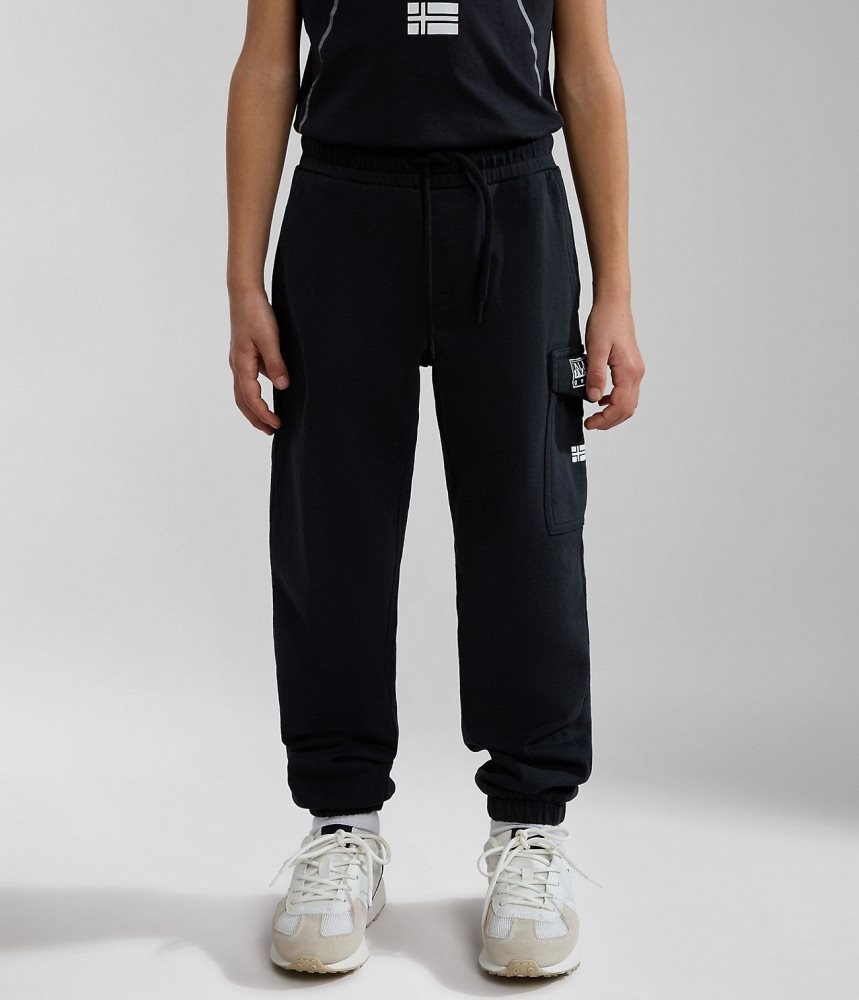 Pantaloni Jogger Copii Napapijri Cree Joggers (4-16 YEARS) Negrii | XJF580294
