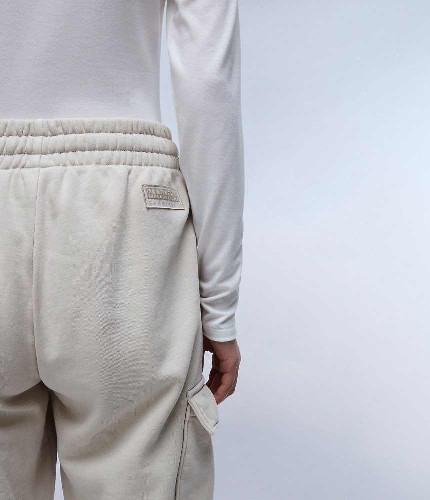 Pantaloni Jogger Dama Napapijri Castor Joggers Bej Argintii | ROU461203