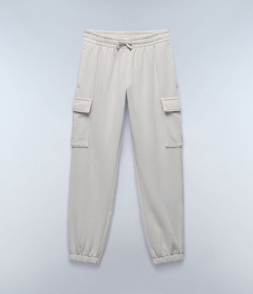 Pantaloni Jogger Dama Napapijri Castor Joggers Bej Argintii | ROU461203