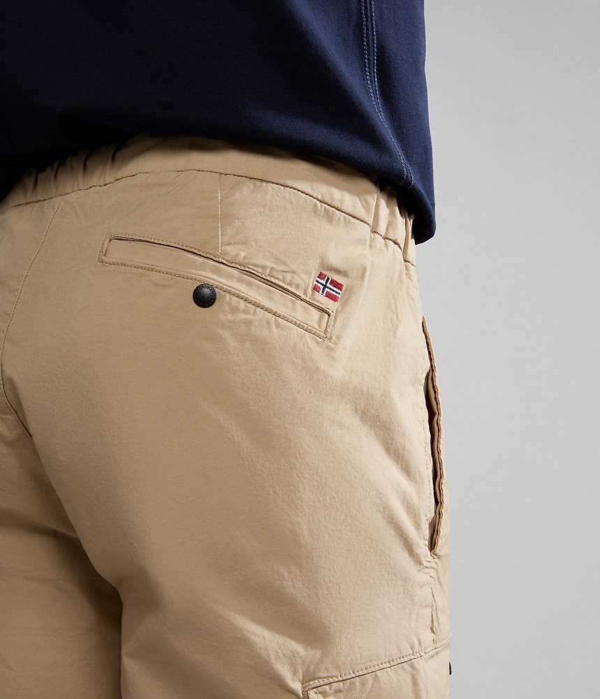 Pantaloni Scurti Barbati Napapijri Dease Bermuda Shorts Bej | PIH471086