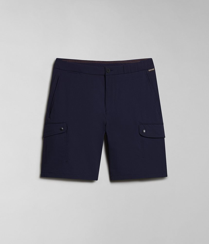 Pantaloni Scurti Barbati Napapijri Dease Tech Bermuda Shorts Albastri Inchis | LUX042975