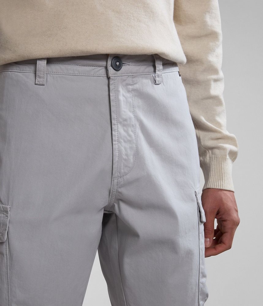 Pantaloni Scurti Barbati Napapijri Deline Bermuda Shorts Gri Deschis | TLZ074681