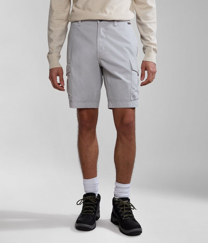 Pantaloni Scurti Barbati Napapijri Deline Bermuda Shorts Gri Deschis | TLZ074681