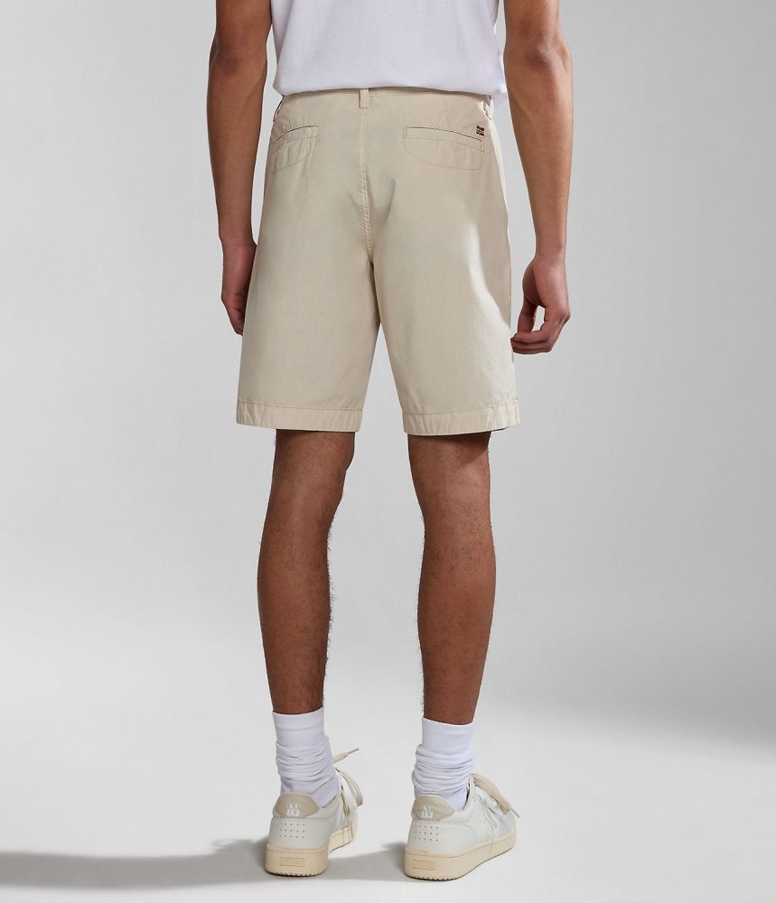 Pantaloni Scurti Barbati Napapijri Nakuru Bermuda Shorts Bej Argintii | XOE095146