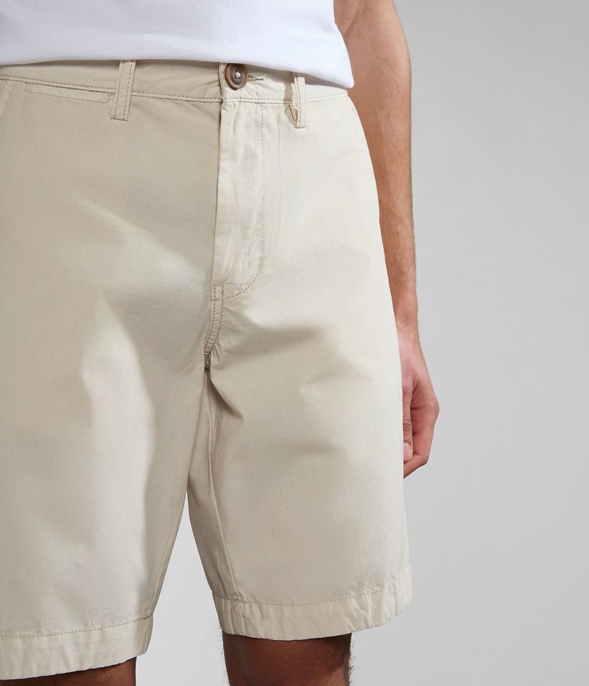Pantaloni Scurti Barbati Napapijri Nakuru Bermuda Shorts Bej Argintii | XOE095146