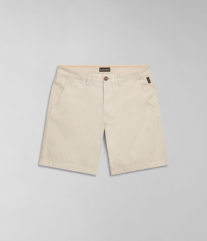 Pantaloni Scurti Barbati Napapijri Nakuru Bermuda Shorts Bej Argintii | XOE095146