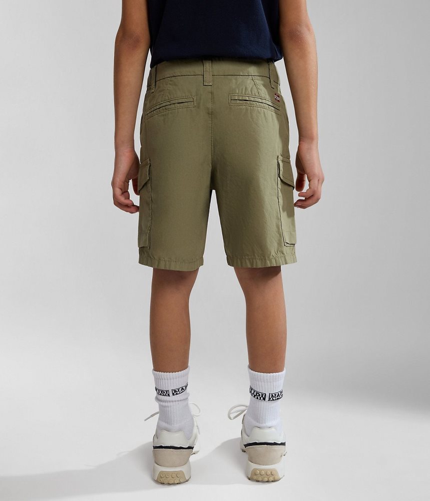 Pantaloni Scurti Copii Napapijri Whati Bermuda Shorts (4-16 YEARS) Verzi | UNI359186