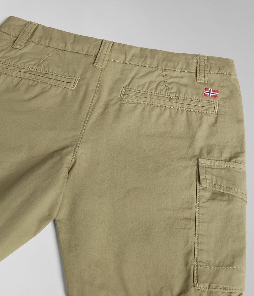 Pantaloni Scurti Copii Napapijri Whati Bermuda Shorts (4-16 YEARS) Verzi | UNI359186