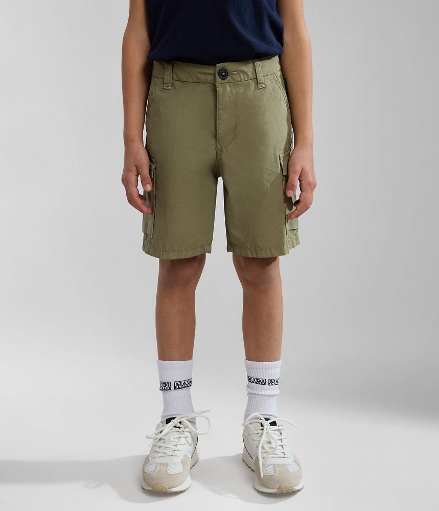 Pantaloni Scurti Copii Napapijri Whati Bermuda Shorts (4-16 YEARS) Verzi | UNI359186