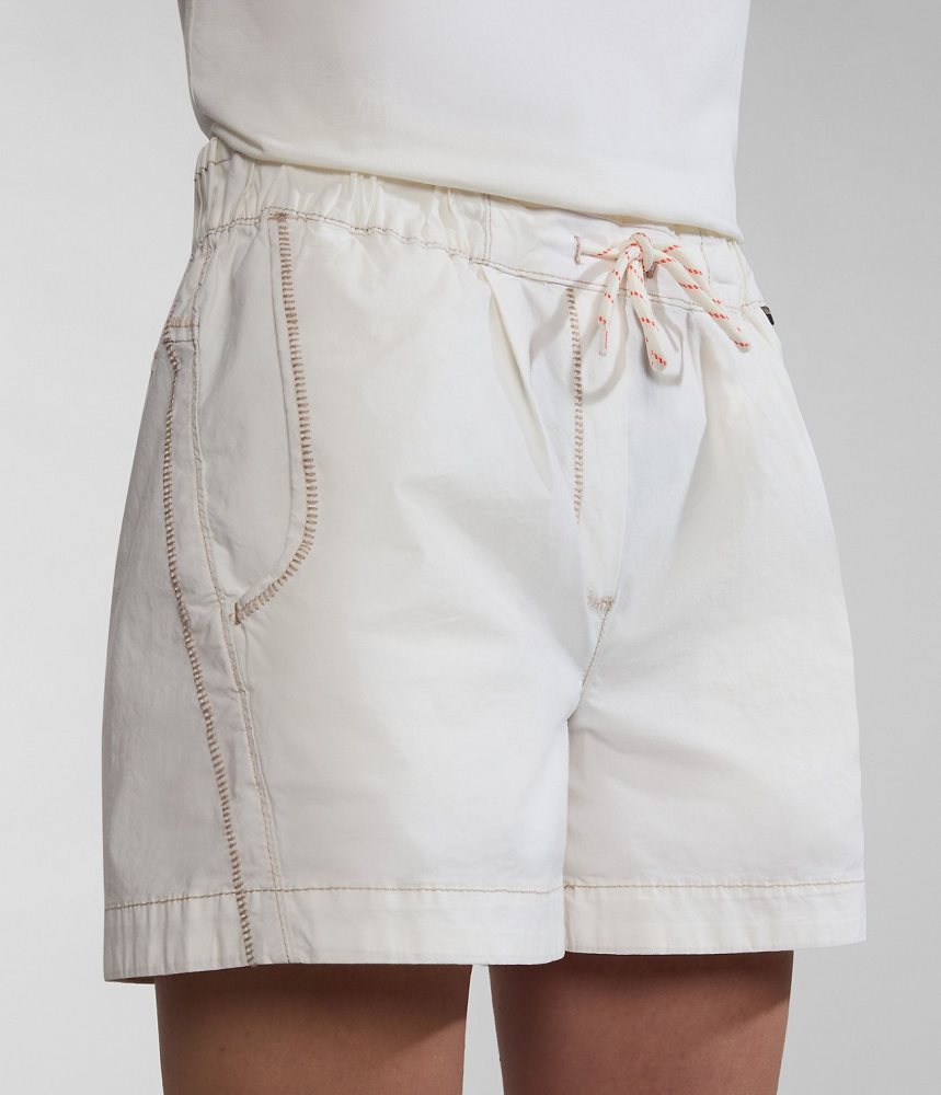 Pantaloni Scurti Dama Napapijri Aberdeen Bermuda Shorts Albi | YEN803259