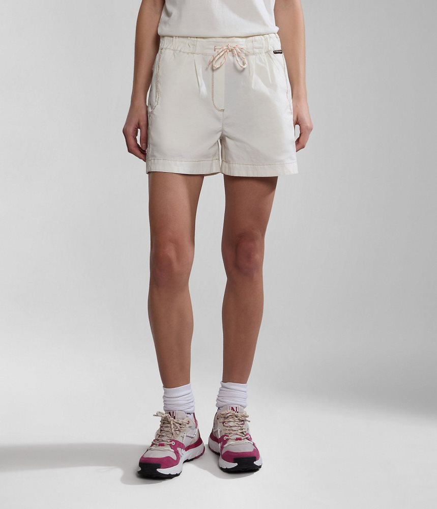 Pantaloni Scurti Dama Napapijri Aberdeen Bermuda Shorts Albi | YEN803259