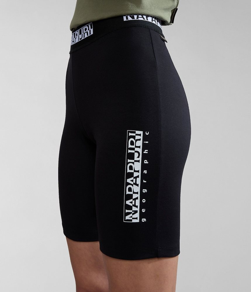Pantaloni Scurti Dama Napapijri Box Cycling Shorts Negrii | XOY319052