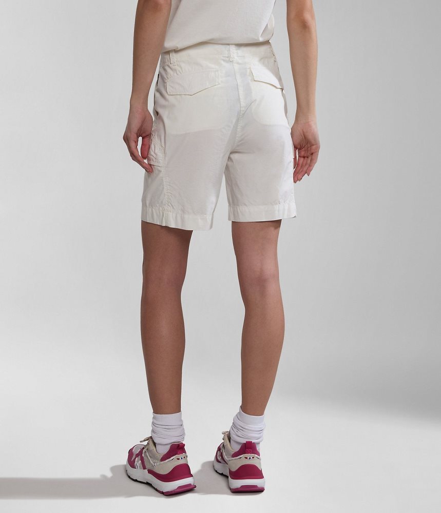 Pantaloni Scurti Dama Napapijri Narin Bermuda Shorts Albi | ZBG724083