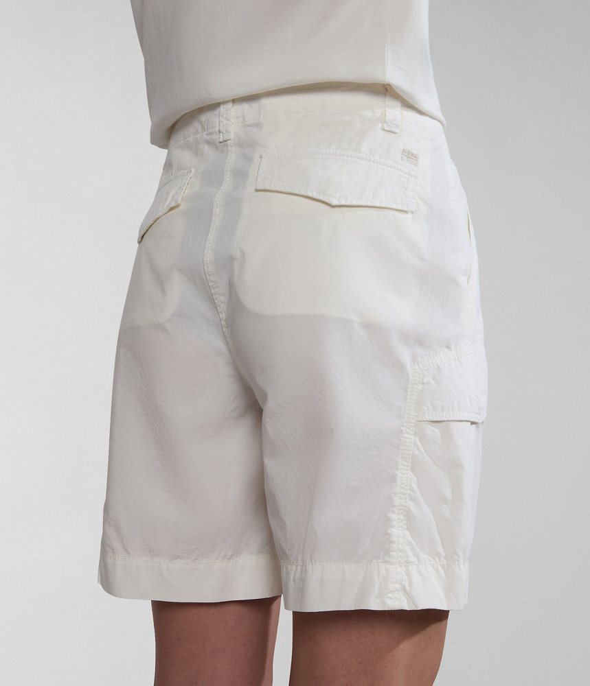 Pantaloni Scurti Dama Napapijri Narin Bermuda Shorts Albi | ZBG724083