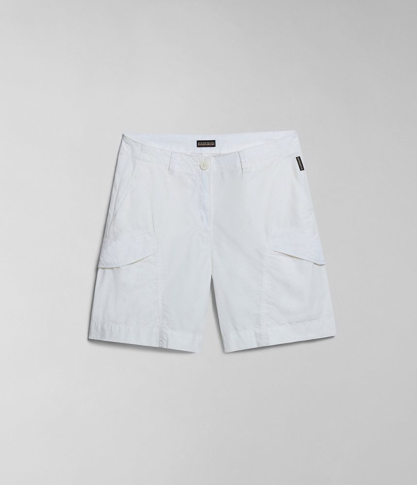 Pantaloni Scurti Dama Napapijri Narin Bermuda Shorts Albi | ZBG724083