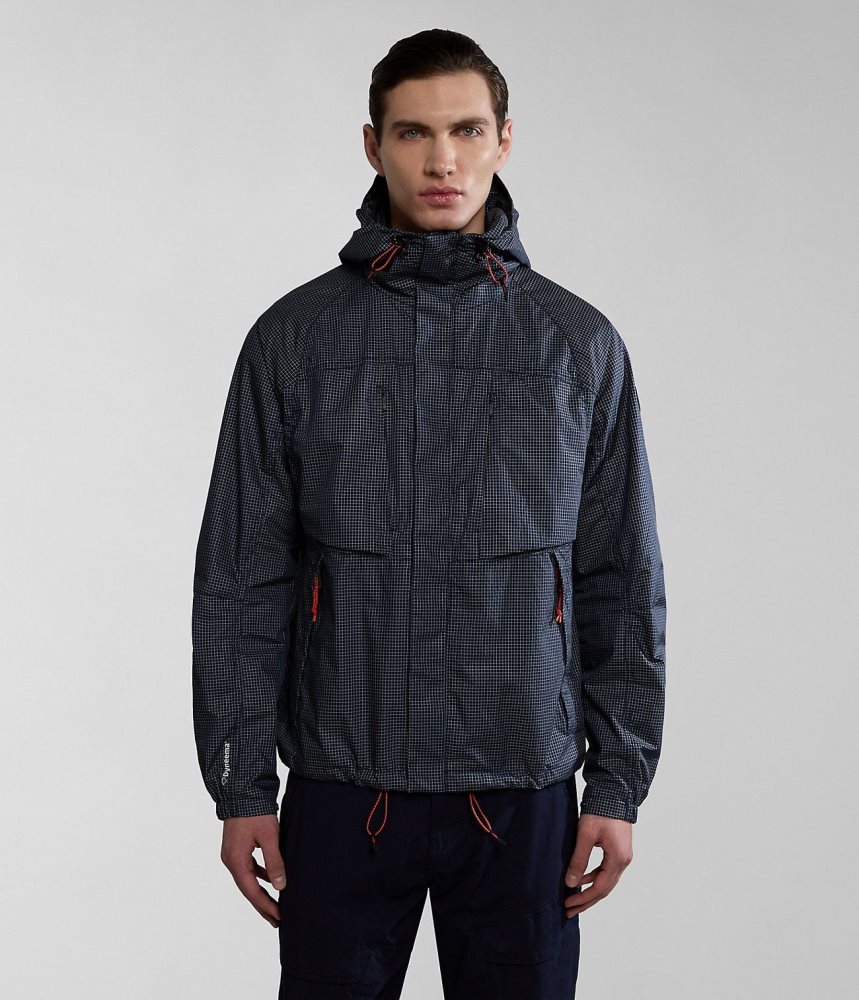 Short Jackets Barbati Napapijri Makay Windbreaker with Dyneema Albastri Inchis | JQH238610