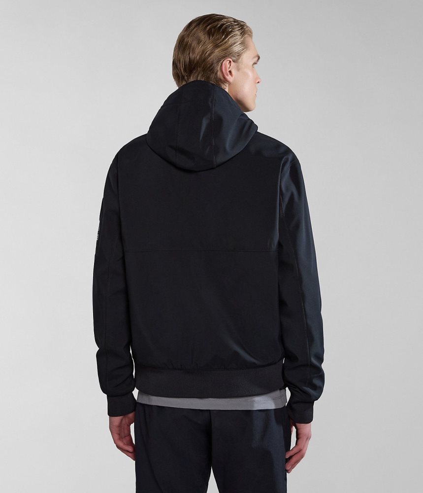 Short Jackets Barbati Napapijri Melville Mono-material Shell Jacket Negrii | TWJ963510