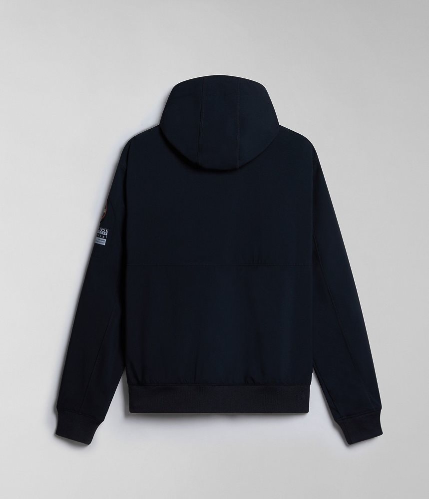 Short Jackets Barbati Napapijri Melville Mono-material Shell Jacket Negrii | TWJ963510