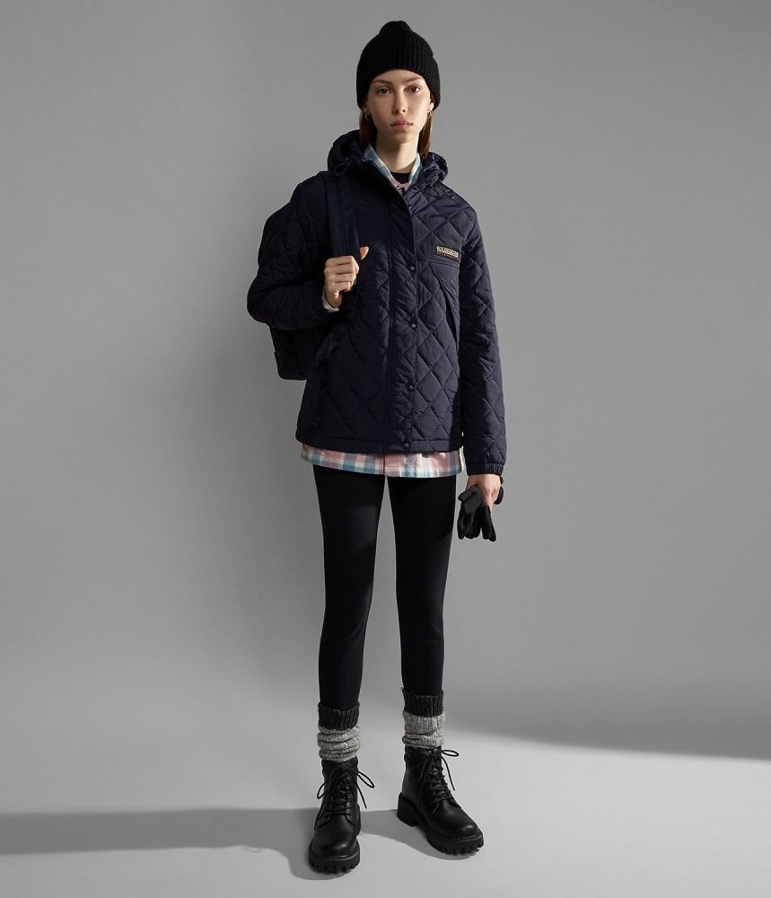 Short Jackets Dama Napapijri Epoch Short Jacket Albastri Inchis | IMJ307852