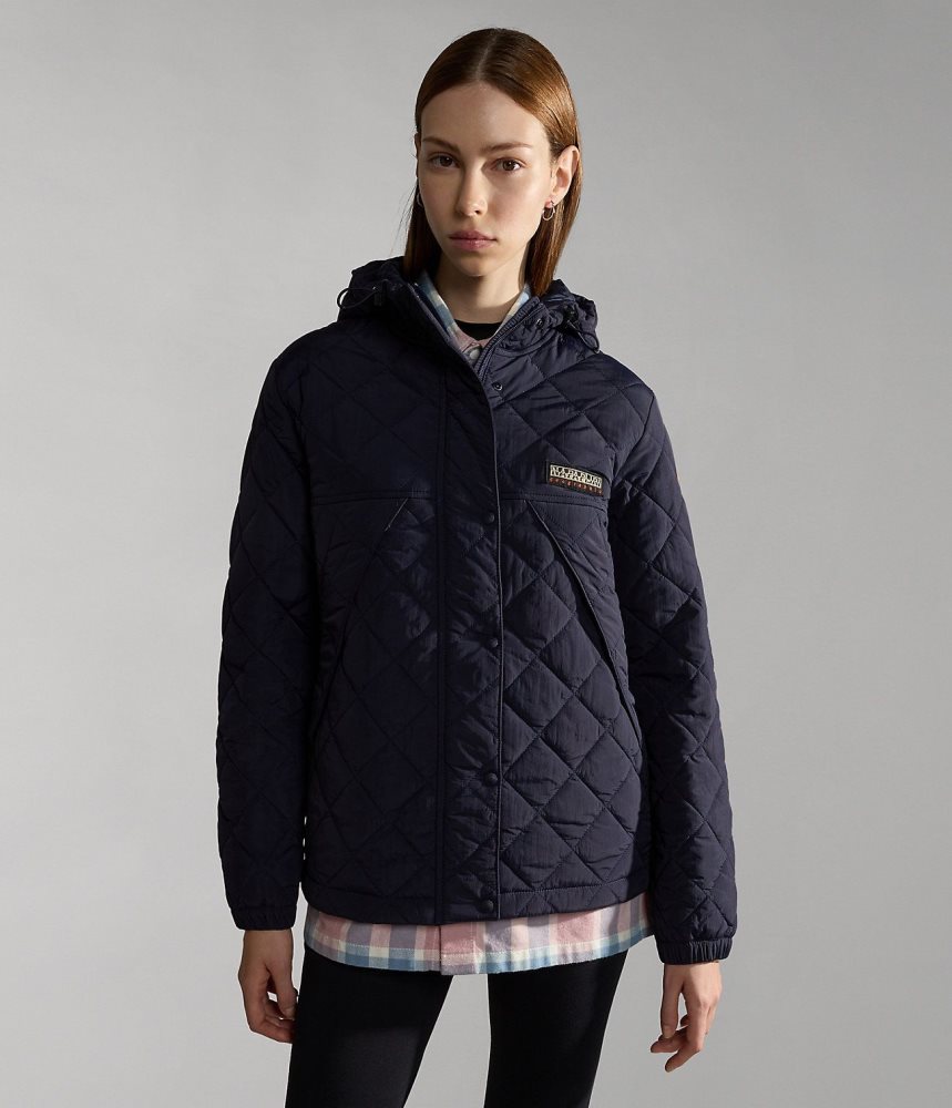 Short Jackets Dama Napapijri Epoch Short Jacket Albastri Inchis | IMJ307852