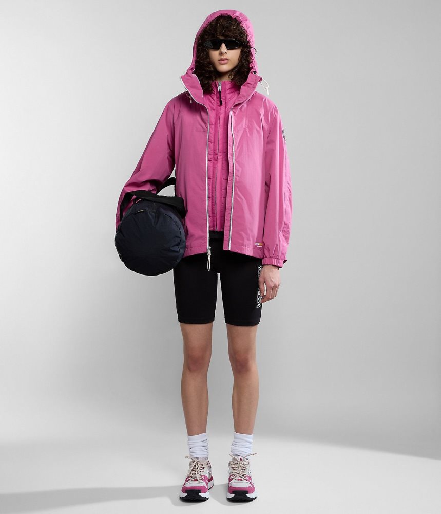 Short Jackets Dama Napapijri Makay Windbreaker Roz | VEC673214