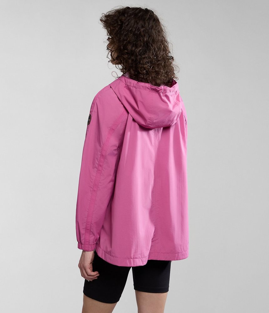 Short Jackets Dama Napapijri Makay Windbreaker Roz | VEC673214