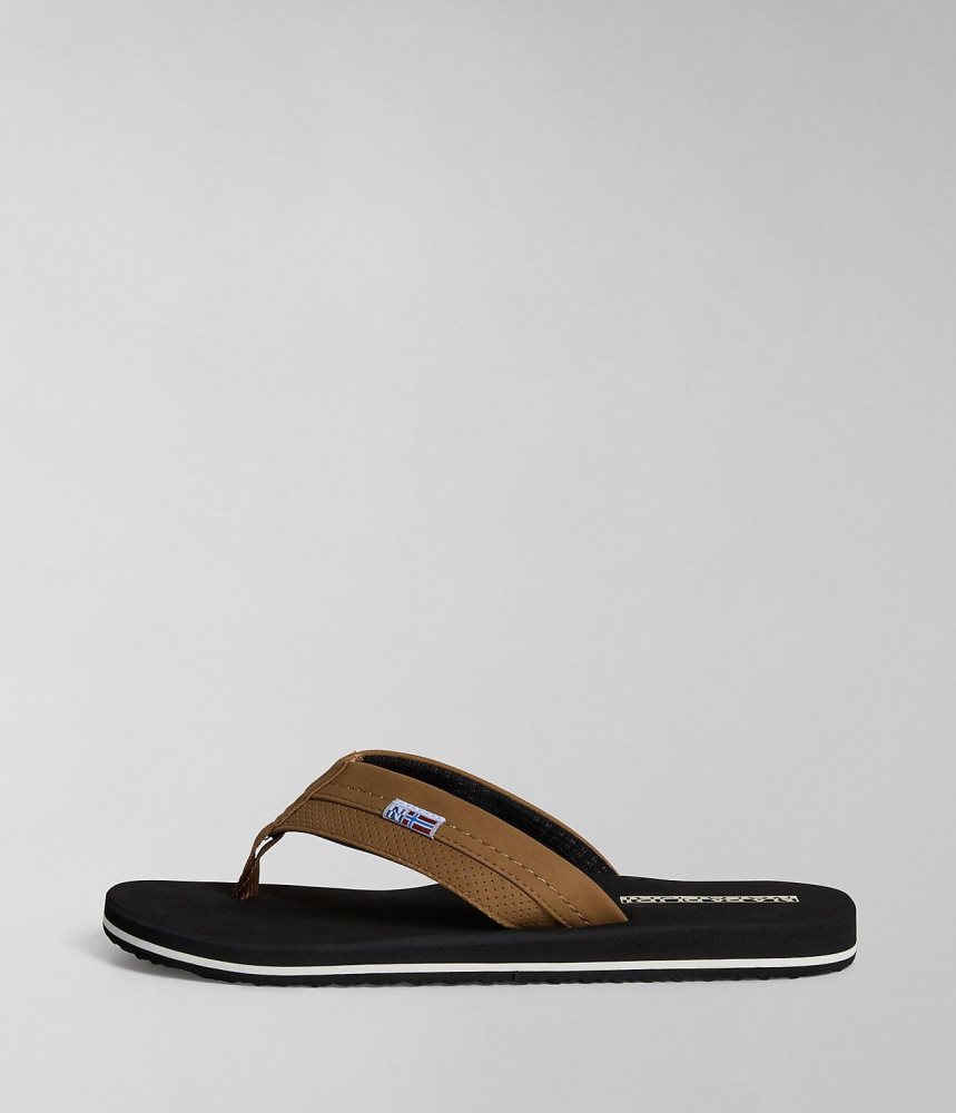 Slapi Barbati Napapijri Elm Flip-Flops Maro | SOU563781