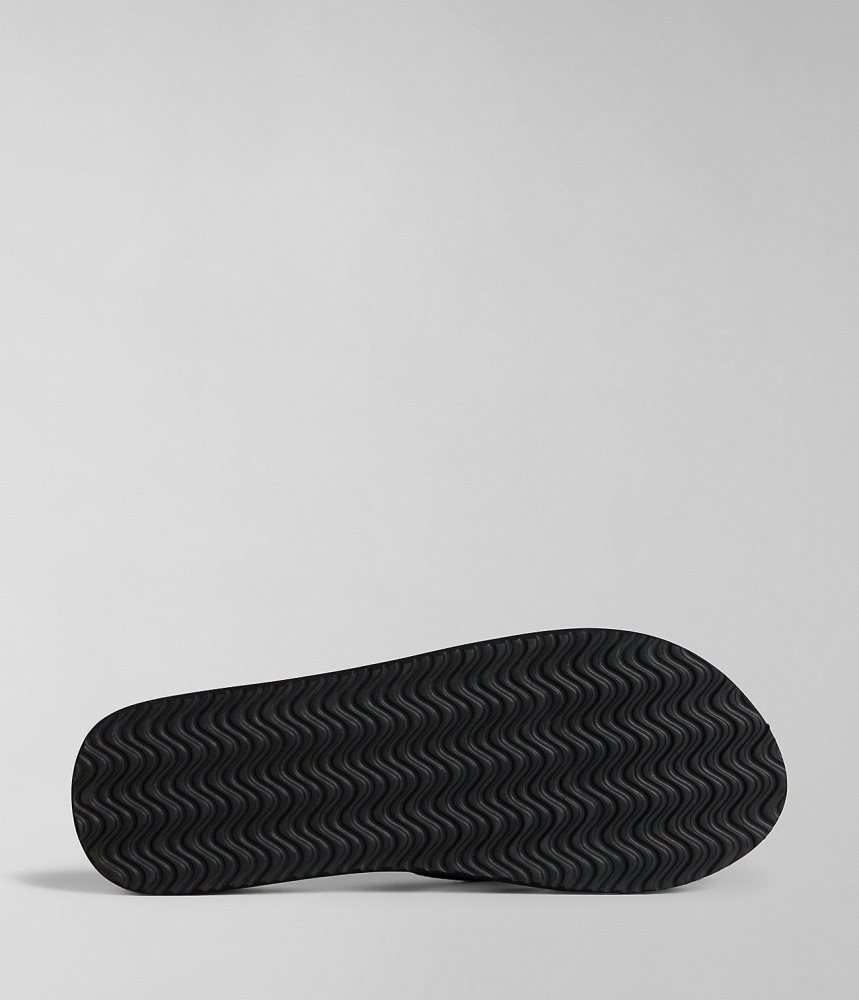 Slapi Dama Napapijri Stick Flip-Flops Negrii | JEI712546