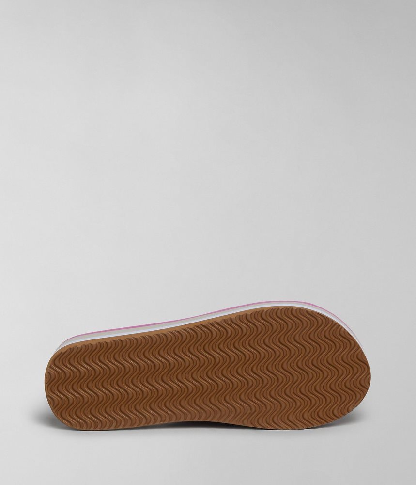 Slapi Dama Napapijri Stick Sliders Roz | TWQ790538