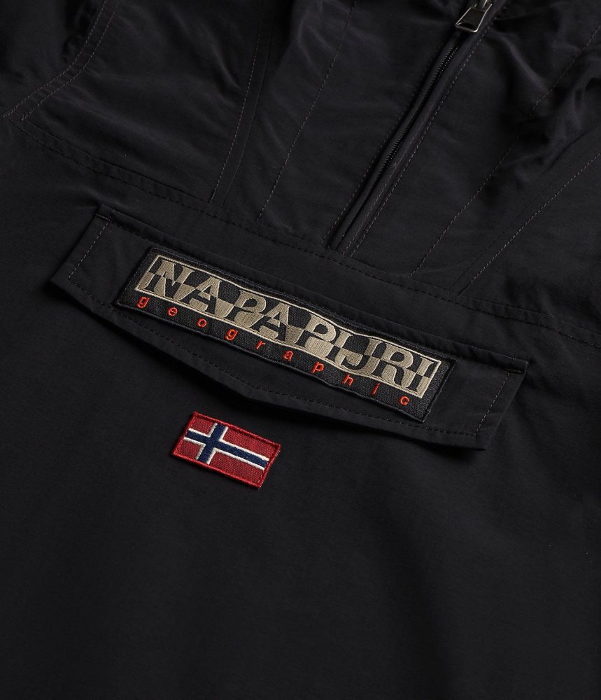 Spărgătoarea De Vânt Copii Napapijri Rainforest Summer Anorak Jacket (4-16 YEARS) Negrii | VNH159027
