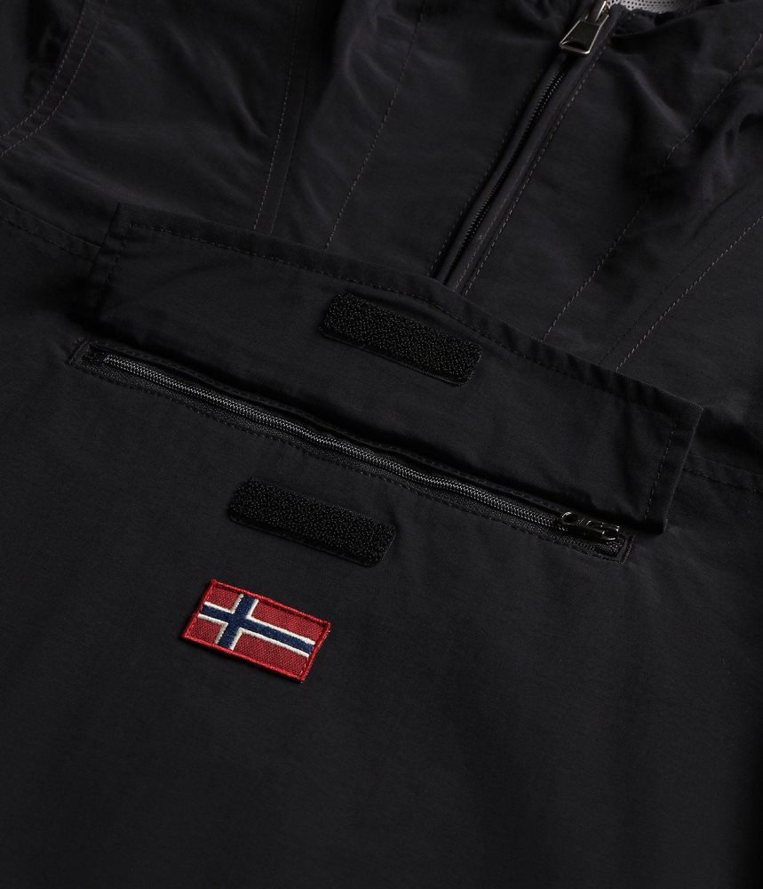 Spărgătoarea De Vânt Copii Napapijri Rainforest Summer Anorak Jacket (4-16 YEARS) Negrii | VNH159027