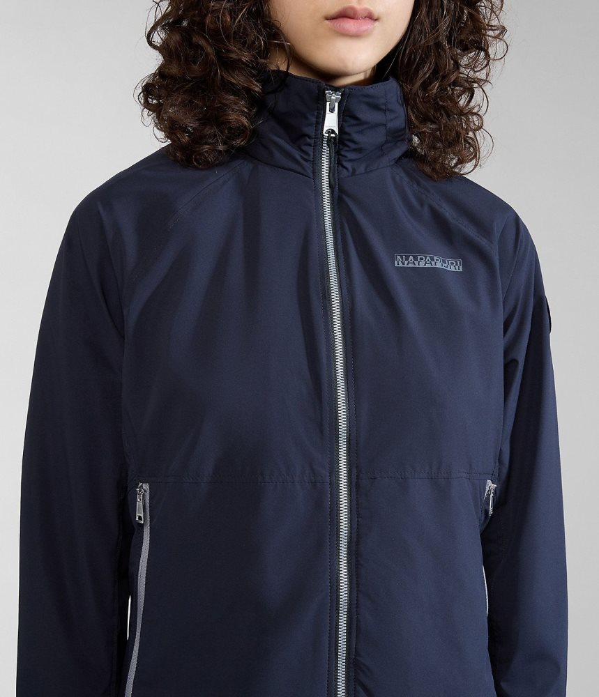 Spărgătoarea De Vânt Dama Napapijri Kendall Short Jacket Negrii | IUF367041