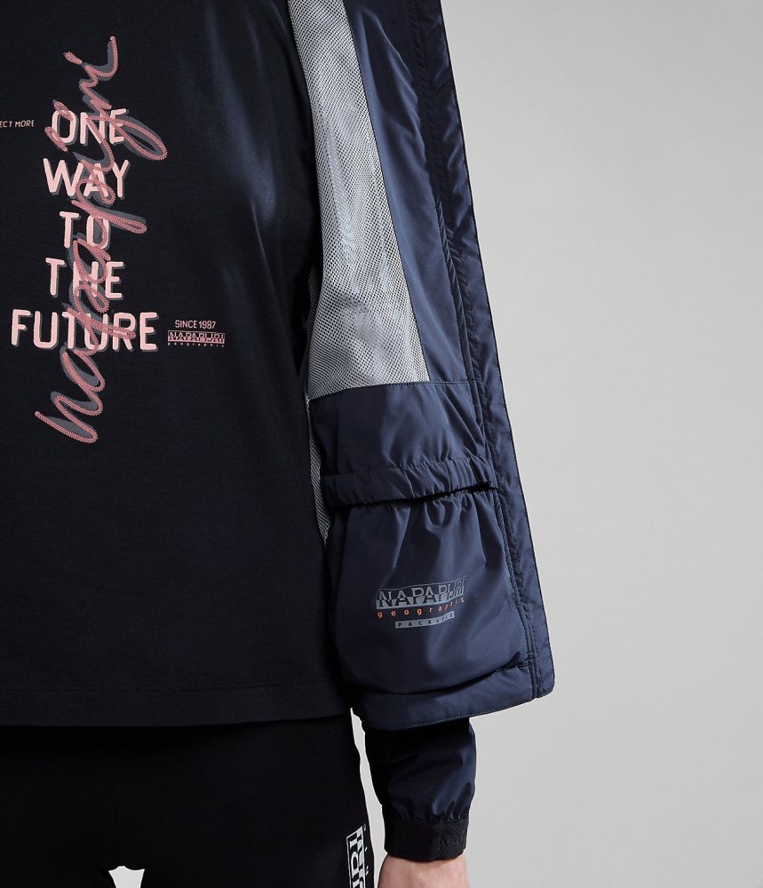Spărgătoarea De Vânt Dama Napapijri Kendall Short Jacket Negrii | IUF367041