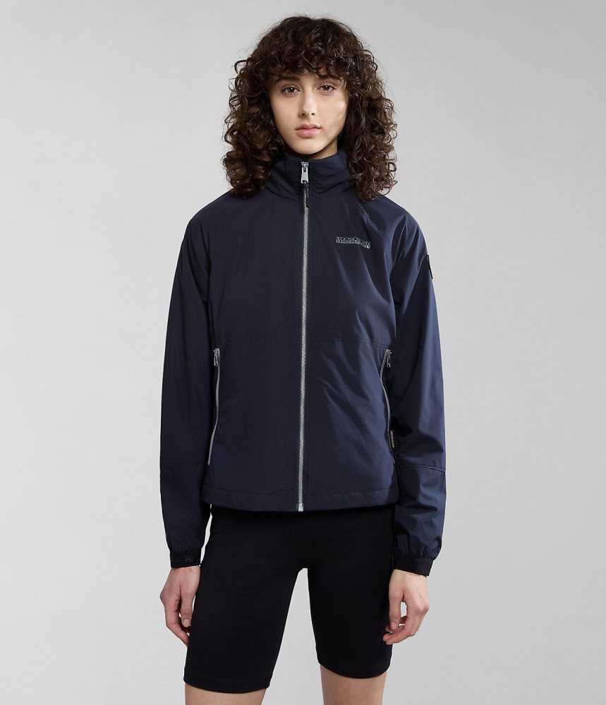 Spărgătoarea De Vânt Dama Napapijri Kendall Short Jacket Negrii | IUF367041